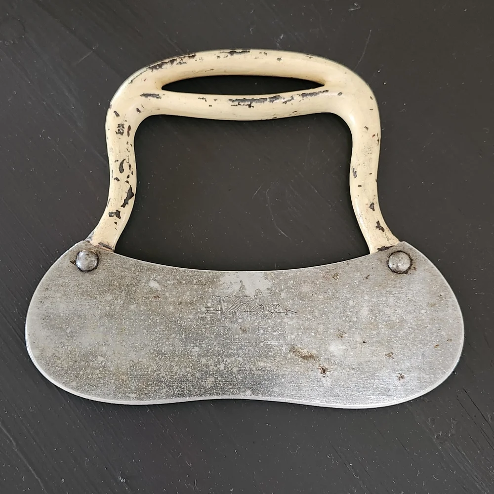 Vintage Voos Stainless Dough Cutter Handheld Chopper